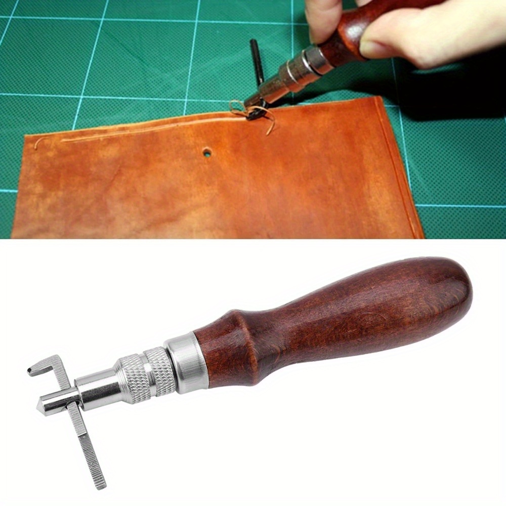 Groover Stitching Tool - 1PC Adjustable Leather Edge Stitching Groover