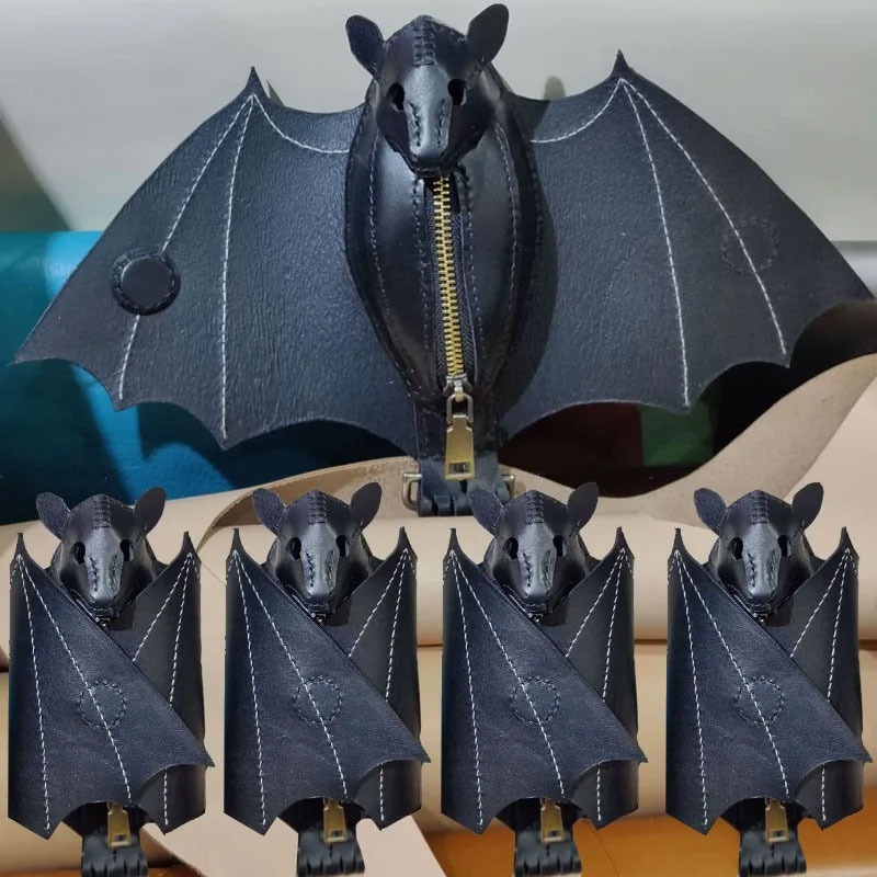 Leatherwork Workshop - Bat Coin Purse PU Leather Bat