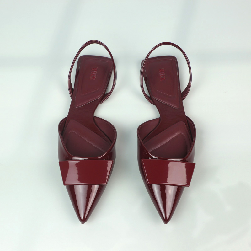 Leatherwork Designs - Brand Patent Leather Summer Women Flat