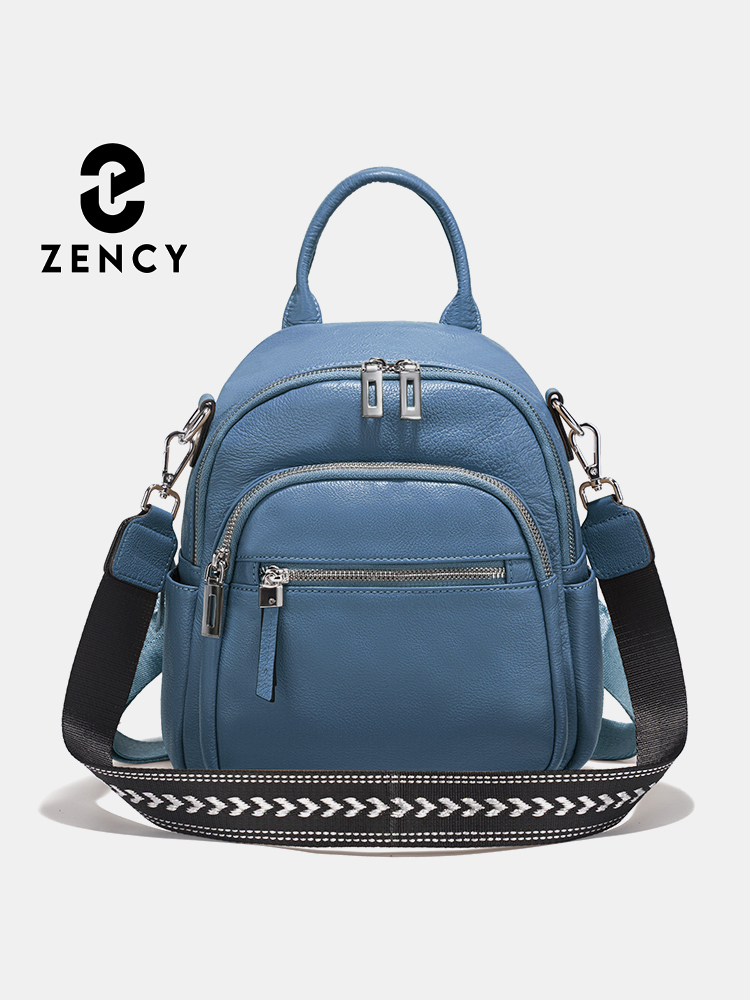 Leatherwork Designs - Zency Genuine Leather Small Backpack Knapsack