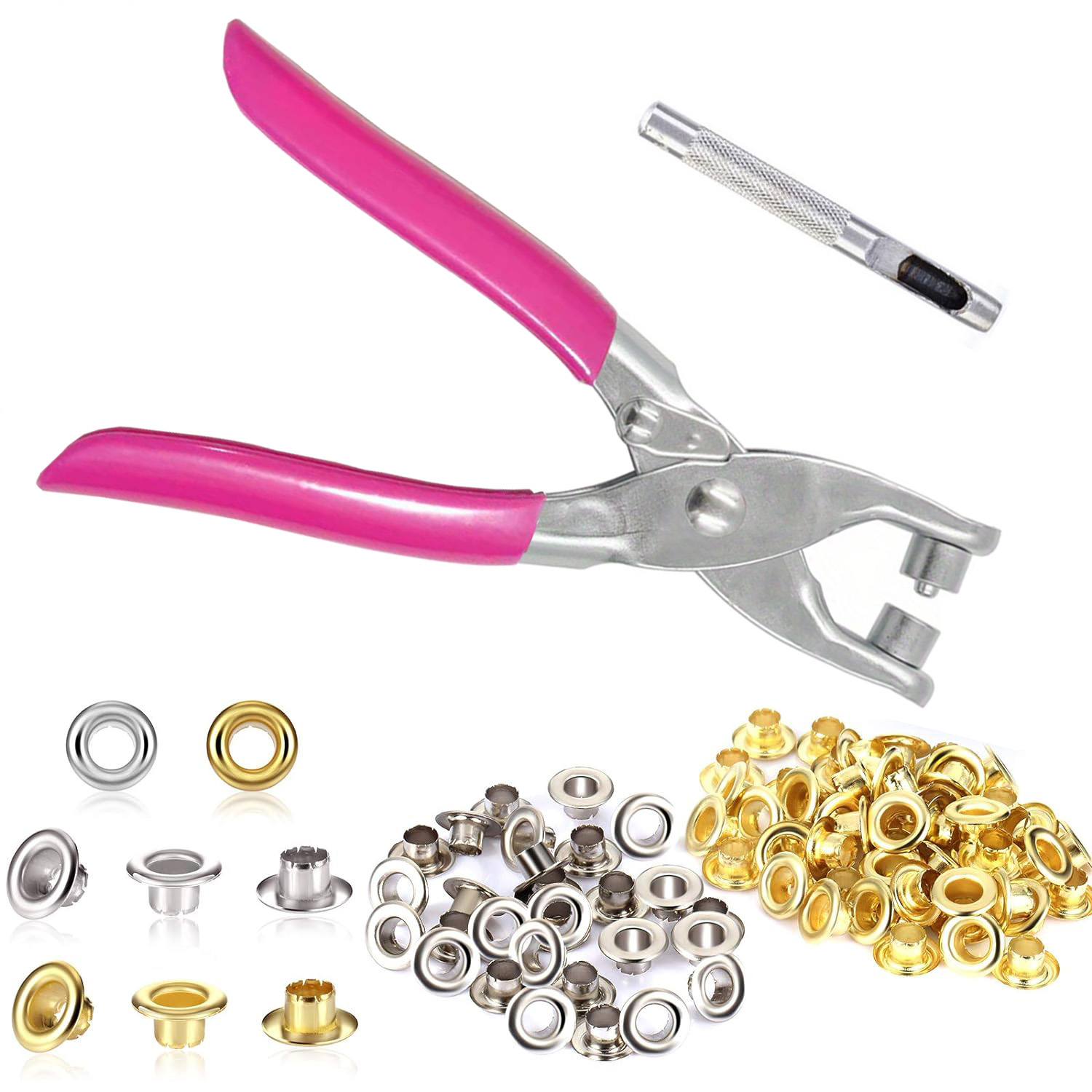 Leatherwork Eyelets - 4.5mm inner diameter Eyelet Tool Kit