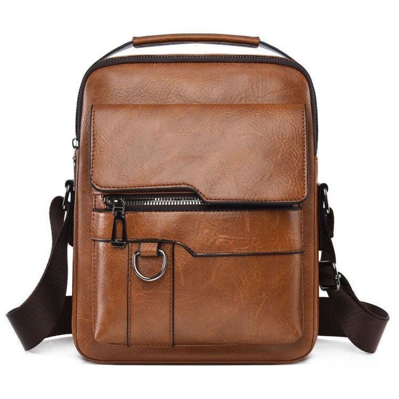 Leather Work Bag Women - Bullcaptain Casual Men's Shoulder Bags Business