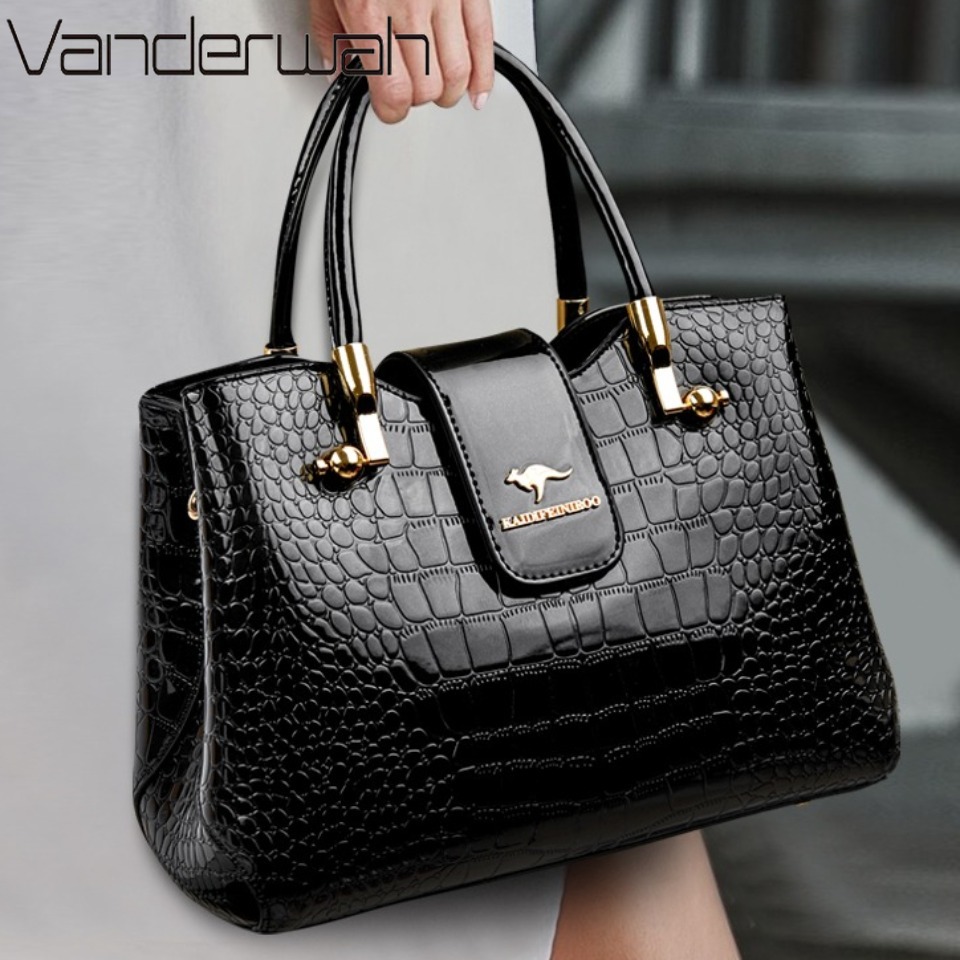 Leather Work Bag Women - KAIDIFEINIROO Kangaroo Brand Casual Tote Bag