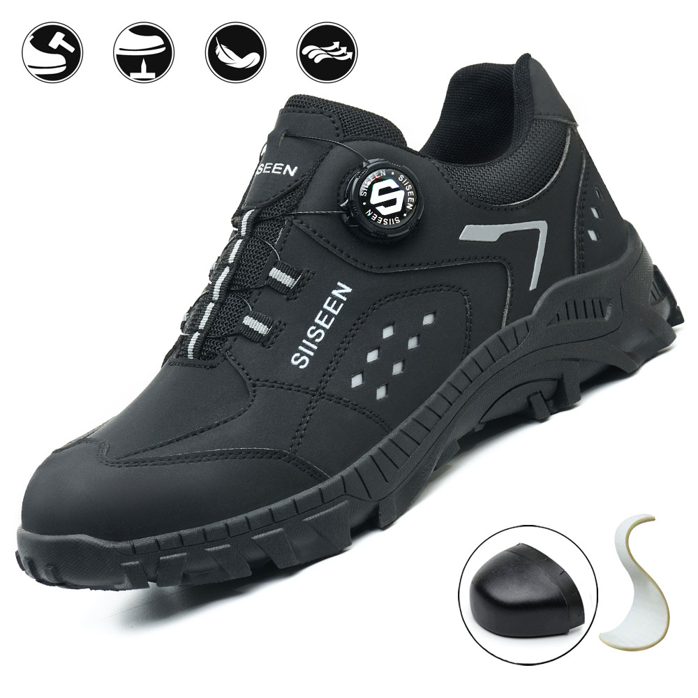Leatherwork Workshop - Men's Steel Head Safety Shoes Puncture