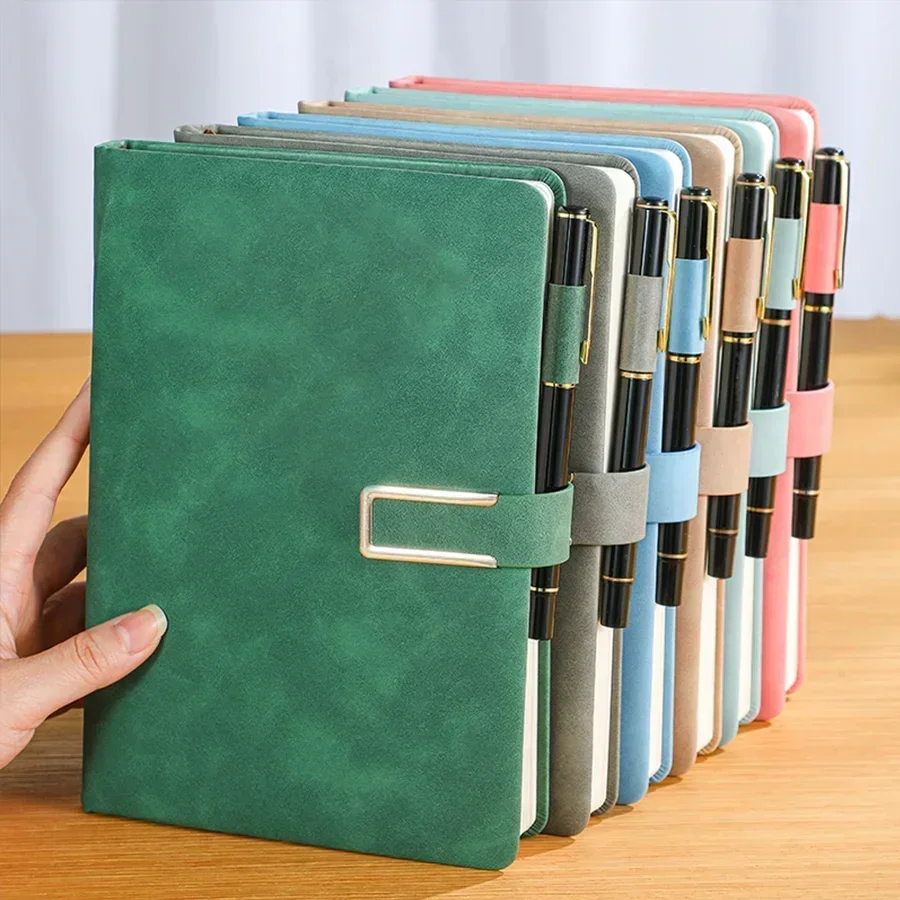 Leather Work Notepad - 1pcs Soft-Cover Vintage A5 Leather Notebook