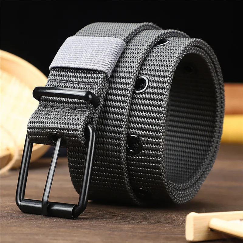 New Men Belt Porous Canvas Pin - đánh giá và giá Leatherwork Eyelets
