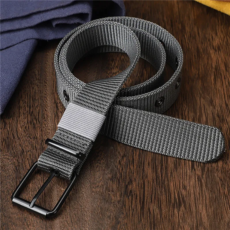New Men Belt Porous Canvas Pin - đánh giá và giá Leatherwork Eyelets