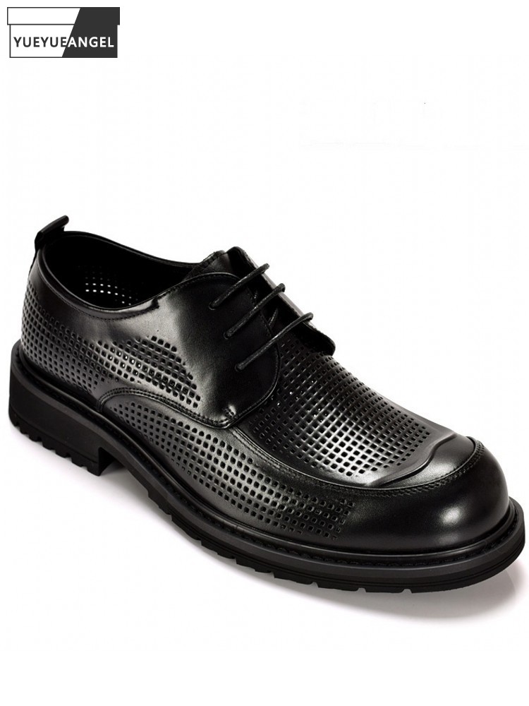 Summer Business Men Breathable - đánh giá và giá Leather Work Outfit