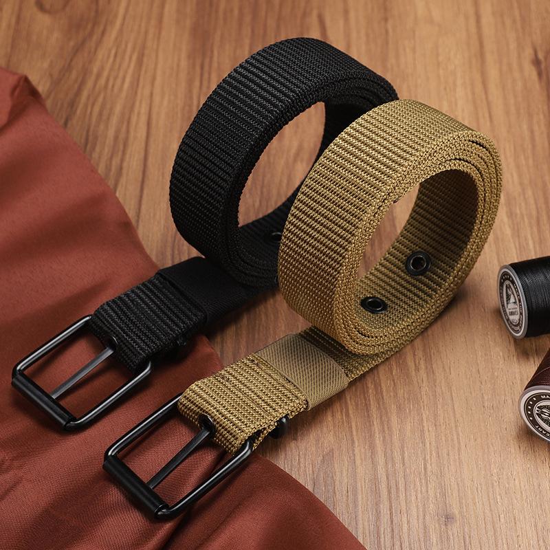 Men's Belt Porous Canvas Pin B - đánh giá và giá Leatherwork Eyelets