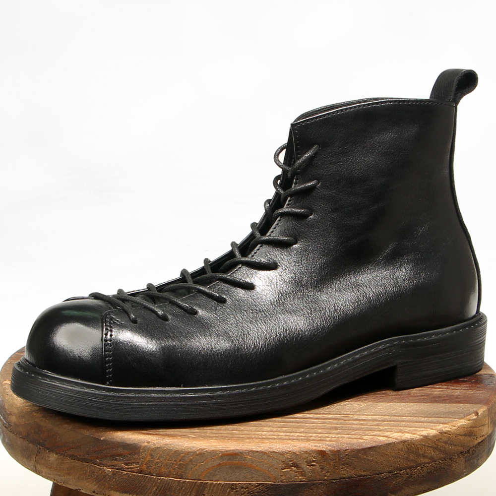 Genuine Leather Round Toe Casu - đánh giá và giá Leather Work Boots
