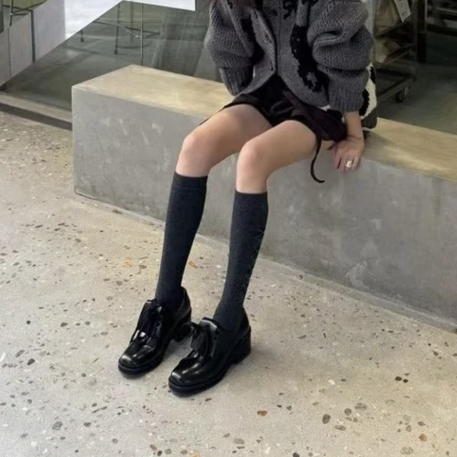 Women's Leather Lace-Up Platfo - đánh giá và giá Leather Work Outfit