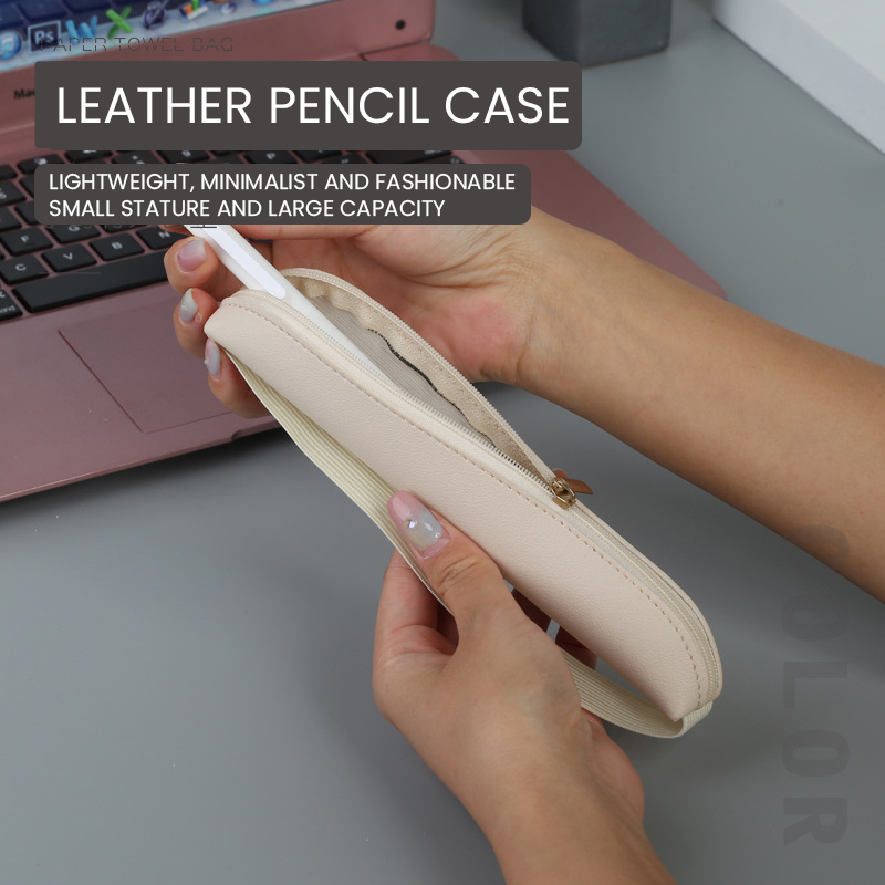 Pu Leather Pen Holder Zippered - đánh giá và giá Leather Work Notepad