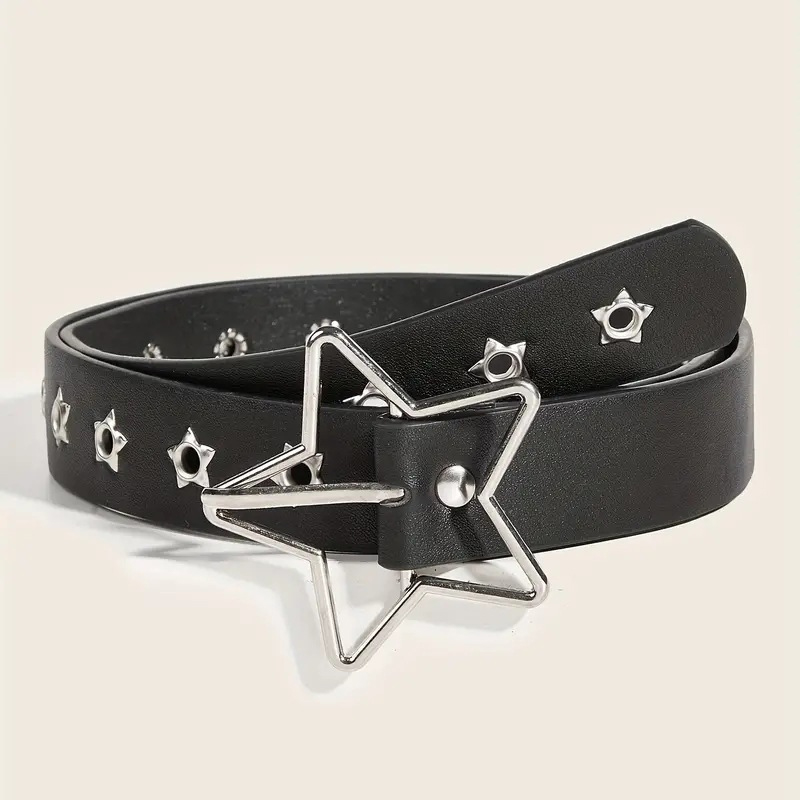Y2K Punk Star Eyelet Black Riv - đánh giá và giá Leatherwork Eyelets