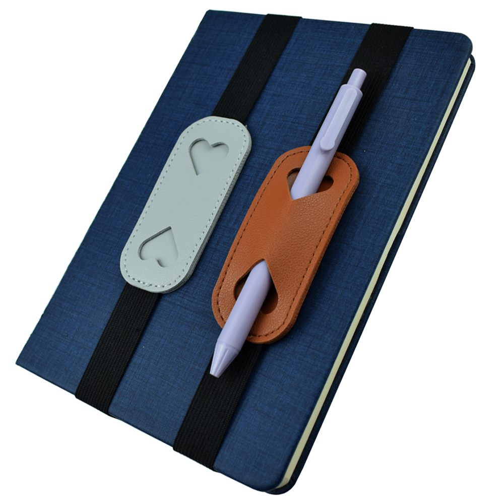 Elastic PU Leather Pen Holder  - đánh giá và giá Leather Work Notepad