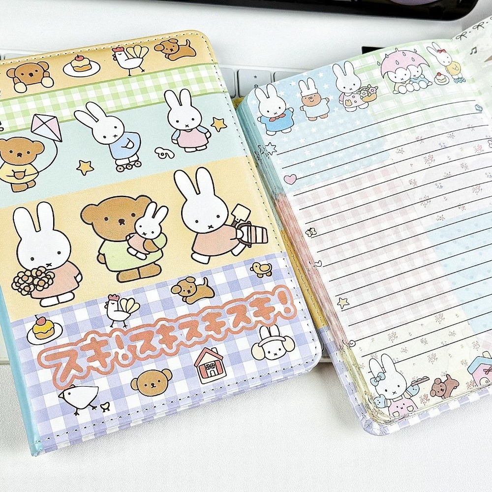 Miffy Rabbit Collage Notebook  - đánh giá và giá Leather Work Notepad