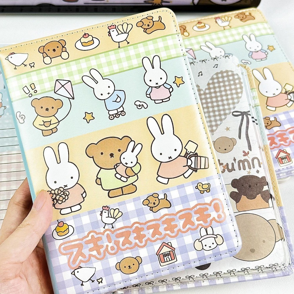 Miffy Rabbit Collage Notebook  - đánh giá và giá Leather Work Notepad