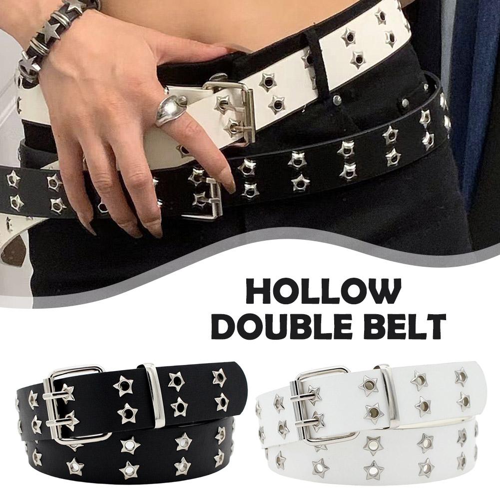 Y2K Punk Rivet Leather Belts D - đánh giá và giá Leatherwork Eyelets