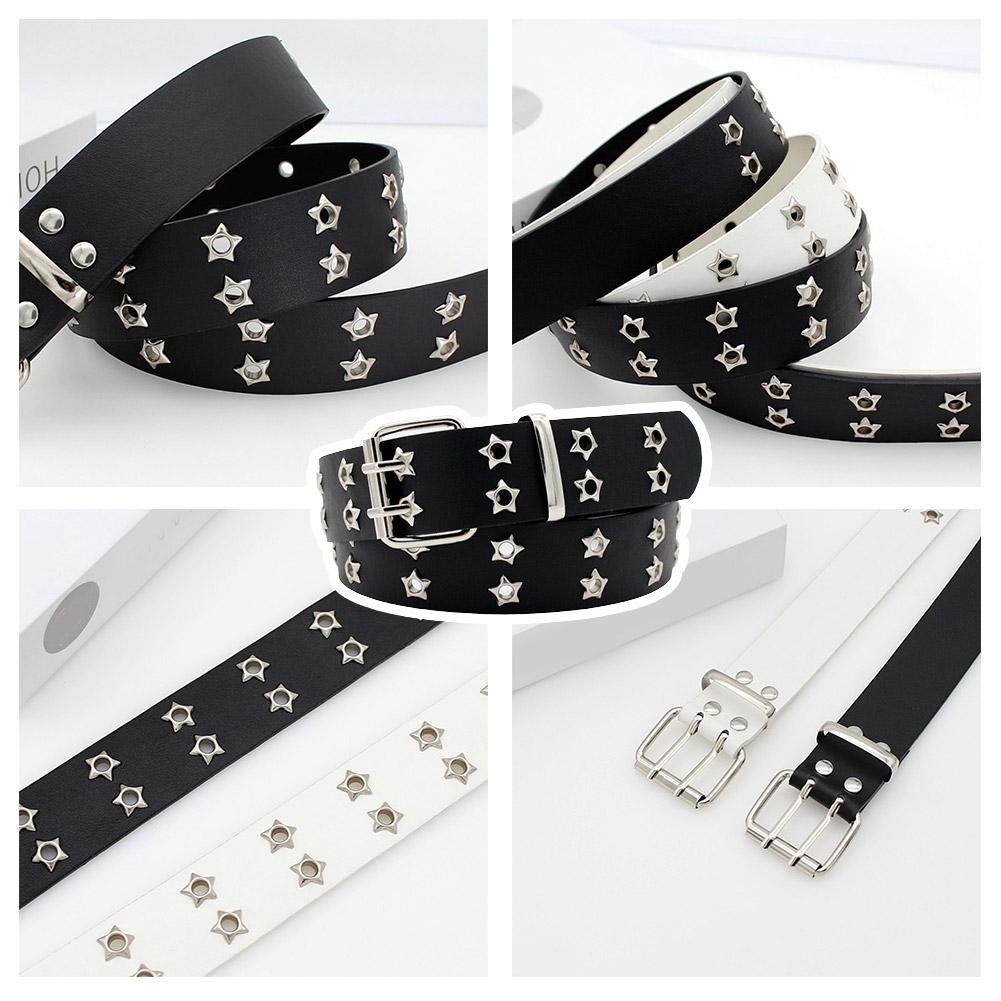 Y2K Punk Rivet Leather Belts D - đánh giá và giá Leatherwork Eyelets