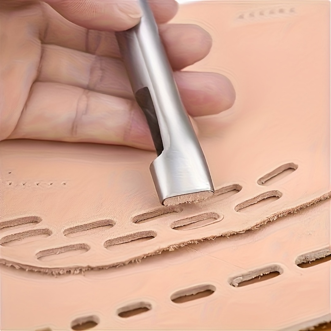 5pcs Leather Oblong Belt Hole  - đánh giá và giá Leather Punch Revolving