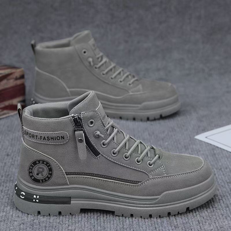 Men Retro High Top Work Boots  - đánh giá và giá Leather Work Boots
