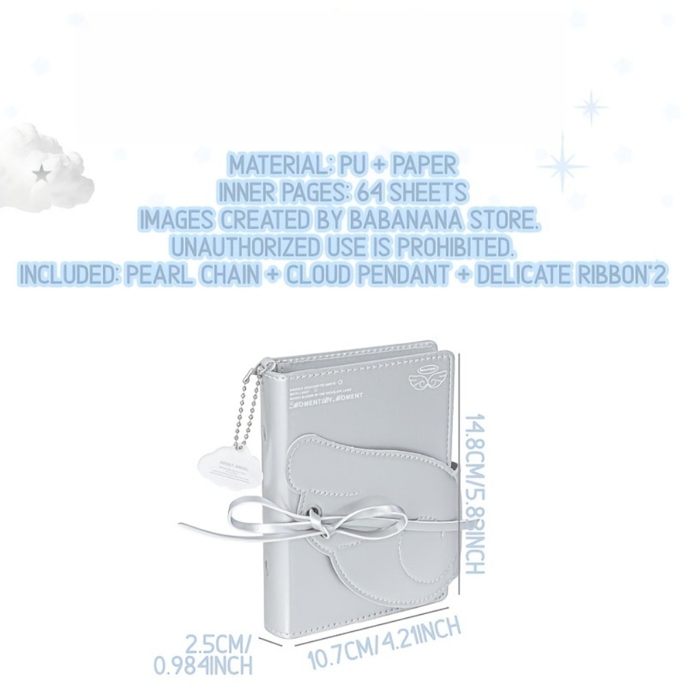 Kawaii Angel Wings Notebook A7 - đánh giá và giá Leather Work Notepad