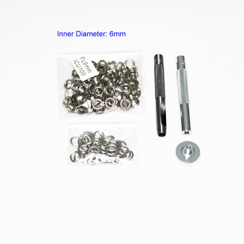 4mm-14mm 100 Set Silver Eyelet - đánh giá và giá Leatherwork Eyelets