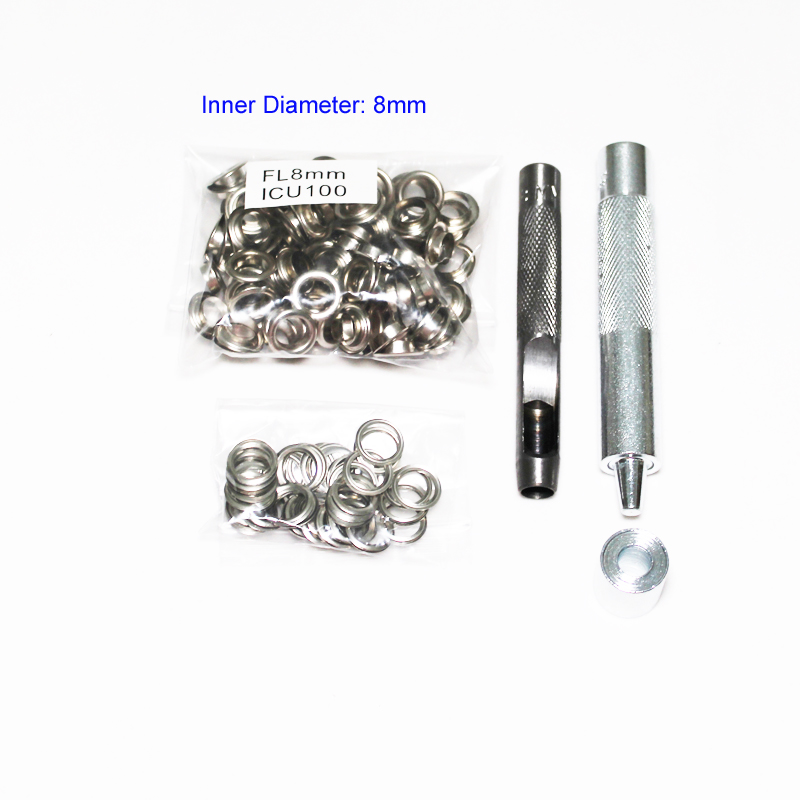 4mm-14mm 100 Set Silver Eyelet - đánh giá và giá Leatherwork Eyelets