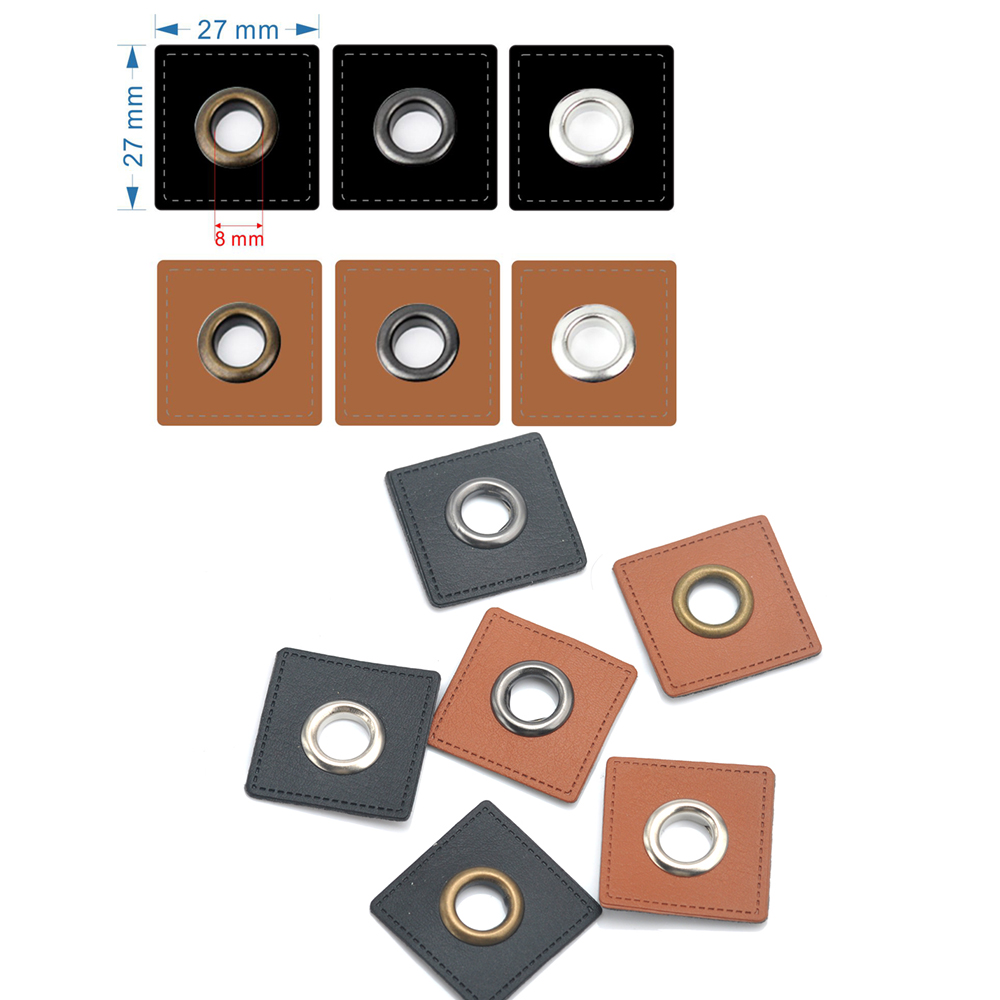 30 Cái/lốc 27Mm Vuông Đen/Nâu  - đánh giá và giá Leatherwork Eyelets