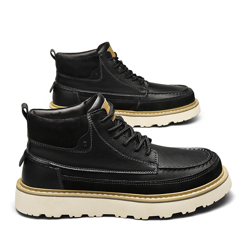 Men Brown Fleece Lined Warm Hi - đánh giá và giá Leather Work Boots