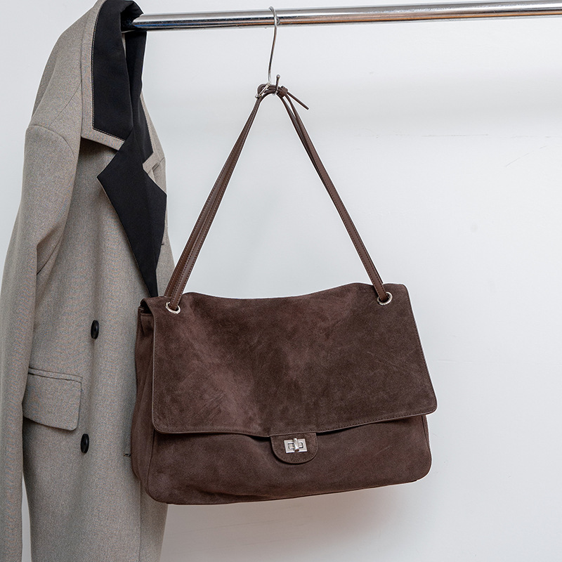 Genuine Suede Leather Underarm - đánh giá và giá Leather Work Bag Women