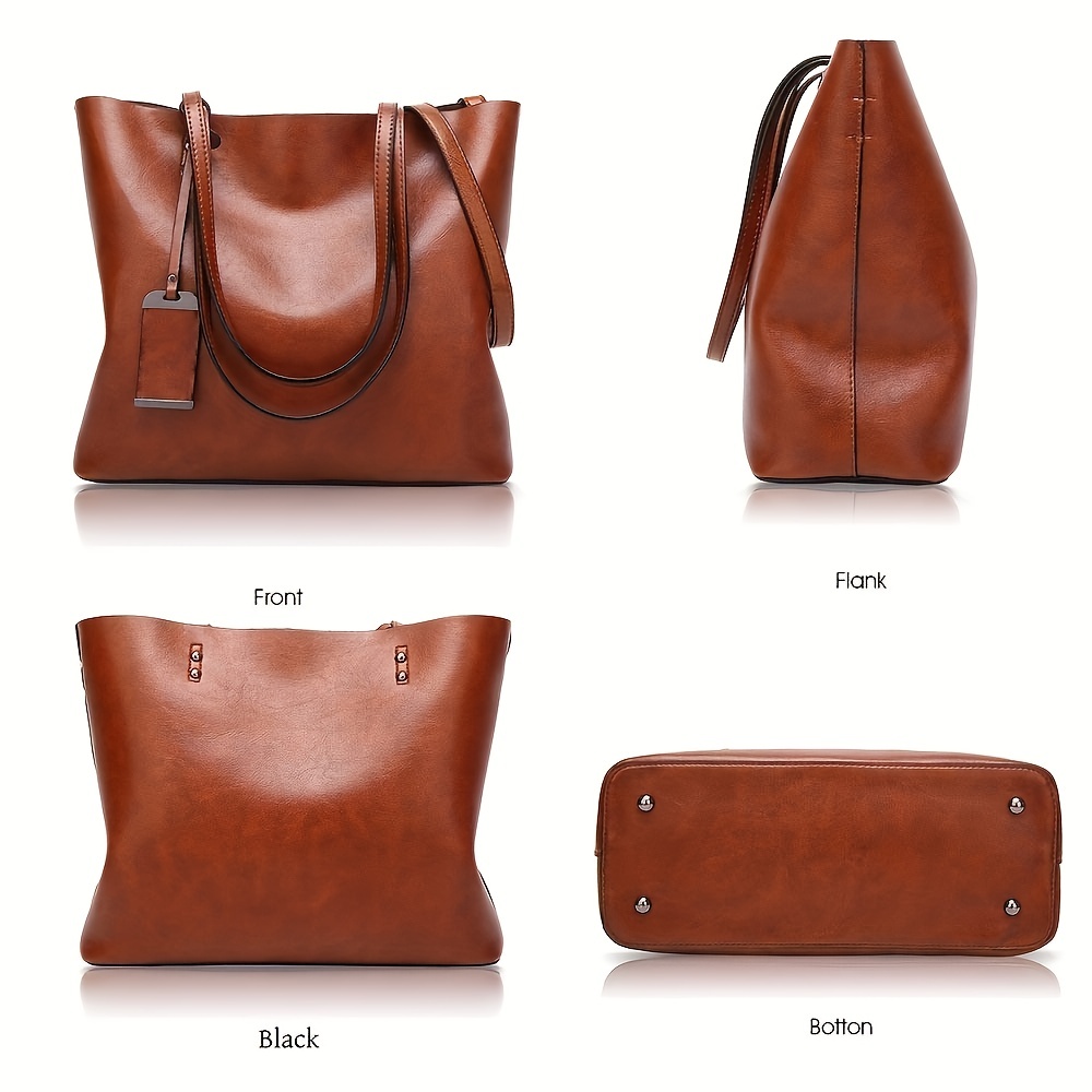 Fashionable Classic Retro Leat - đánh giá và giá Leather Work Bag Women