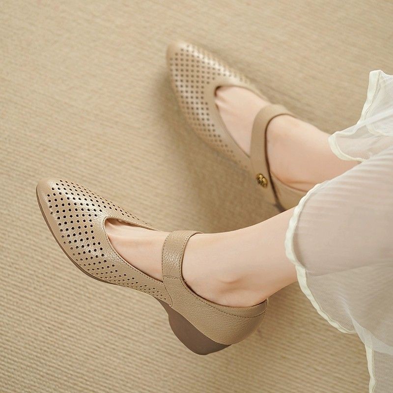Women Summer Soft Leather Poin - đánh giá và giá Leather Work Outfit