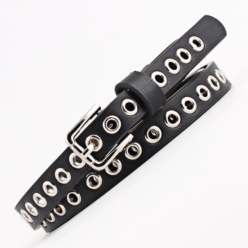 1.4cm Women Trouser Belt Punk  - đánh giá và giá Leatherwork Eyelets