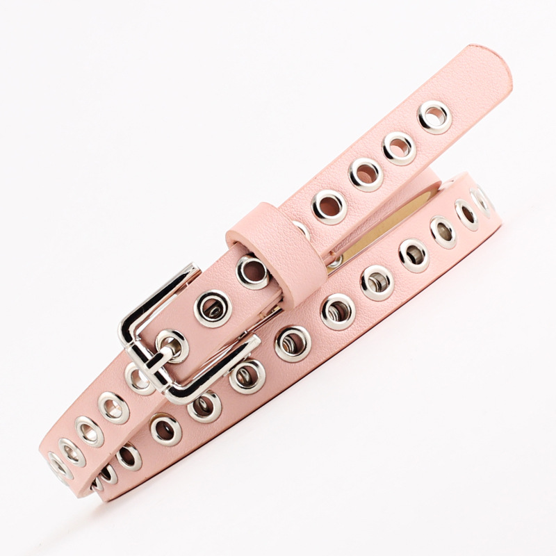 1.4cm Women Trouser Belt Punk  - đánh giá và giá Leatherwork Eyelets